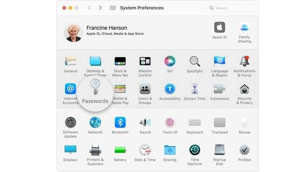 find apple id password on mac