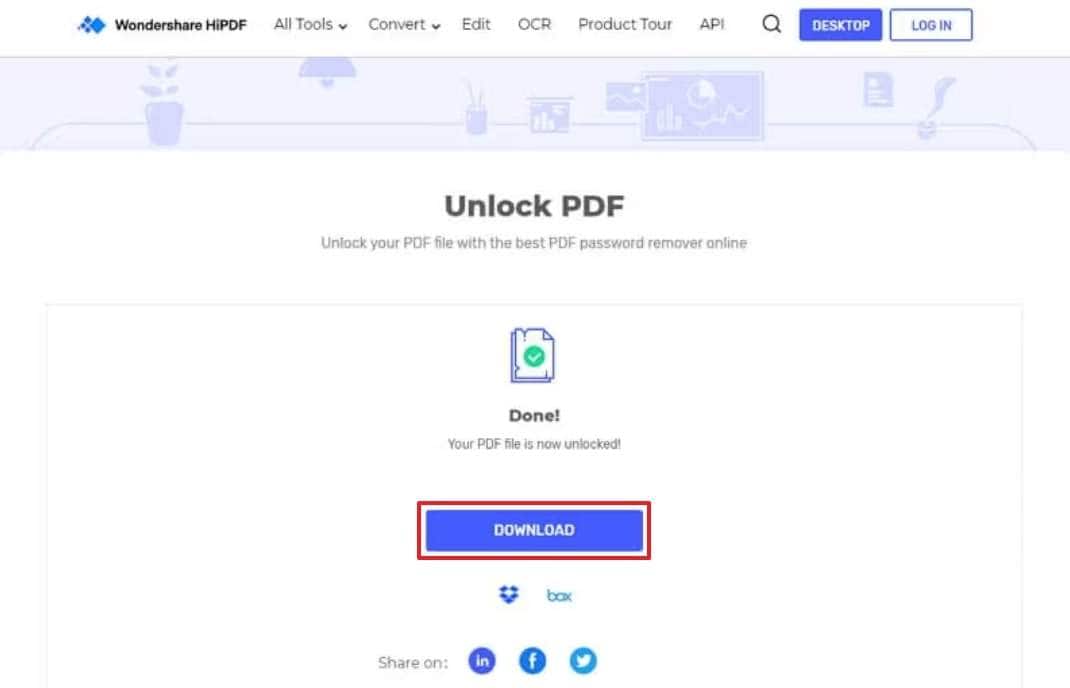 download unlock pdf from hipdf