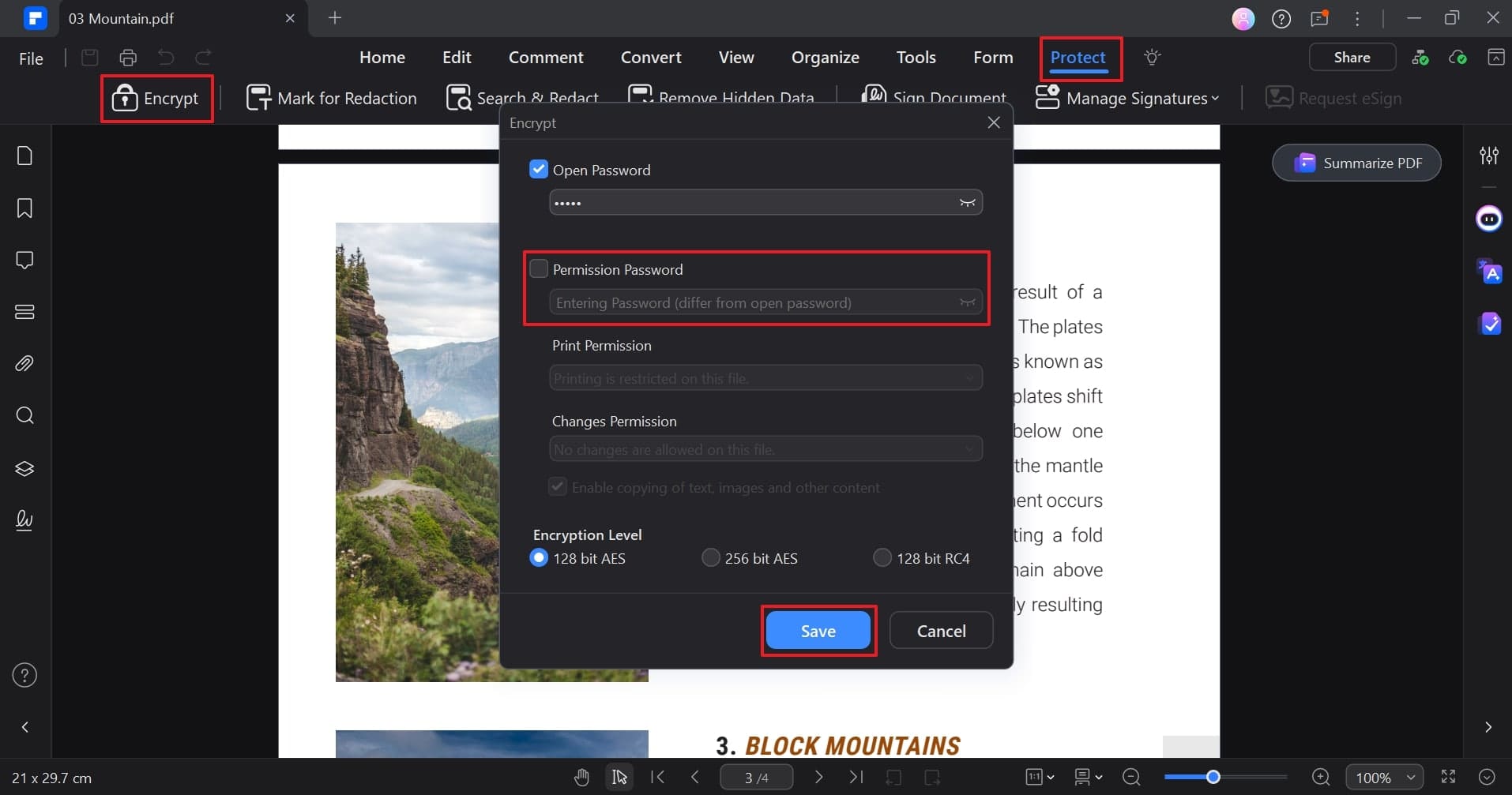 uncheck permission password and save