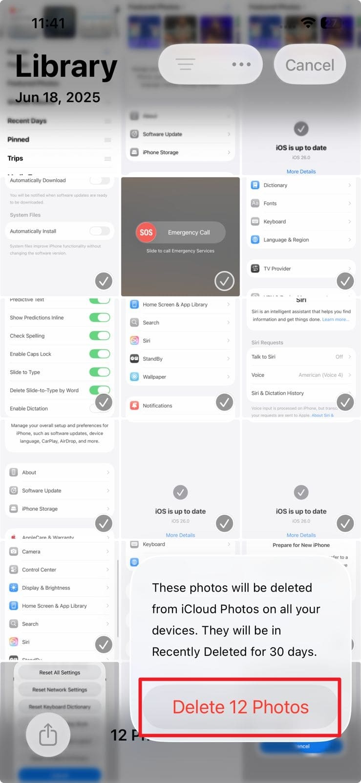 select unnecessary images and delete