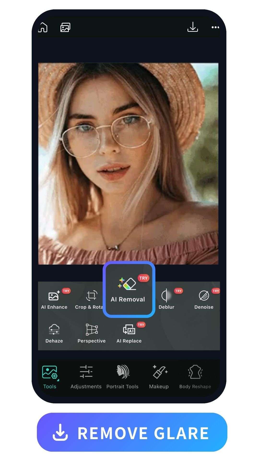 PhotoDirector tool interface