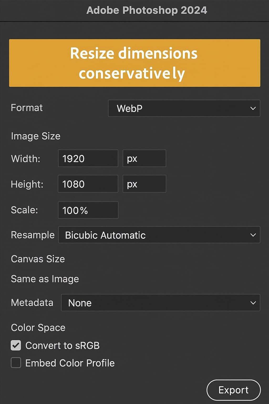 resize dimensions conservatively