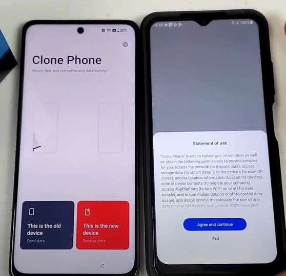open phone clone and set up