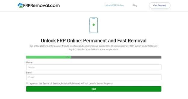 add credentials on frpremoval com