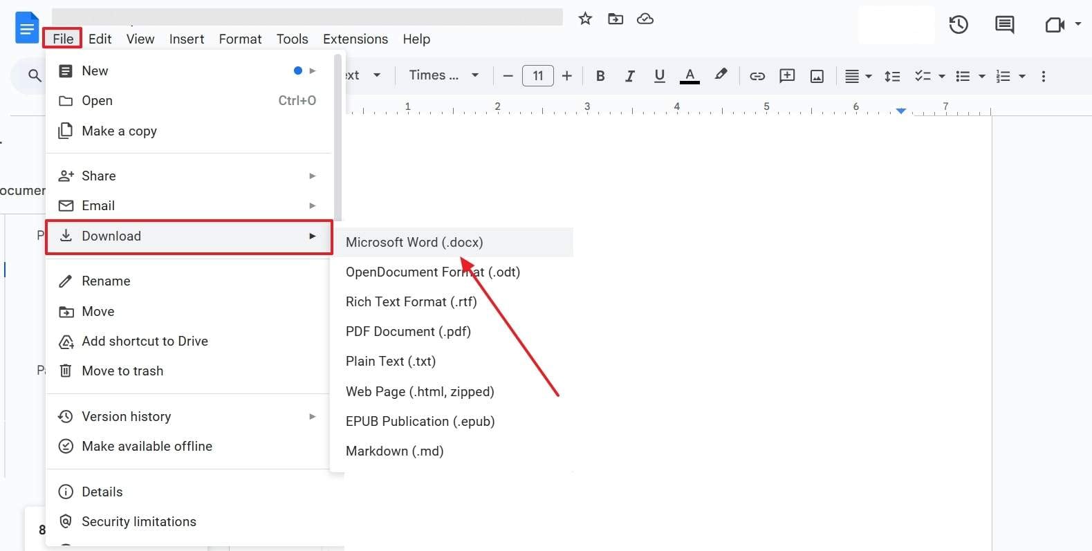select microsoft word from download