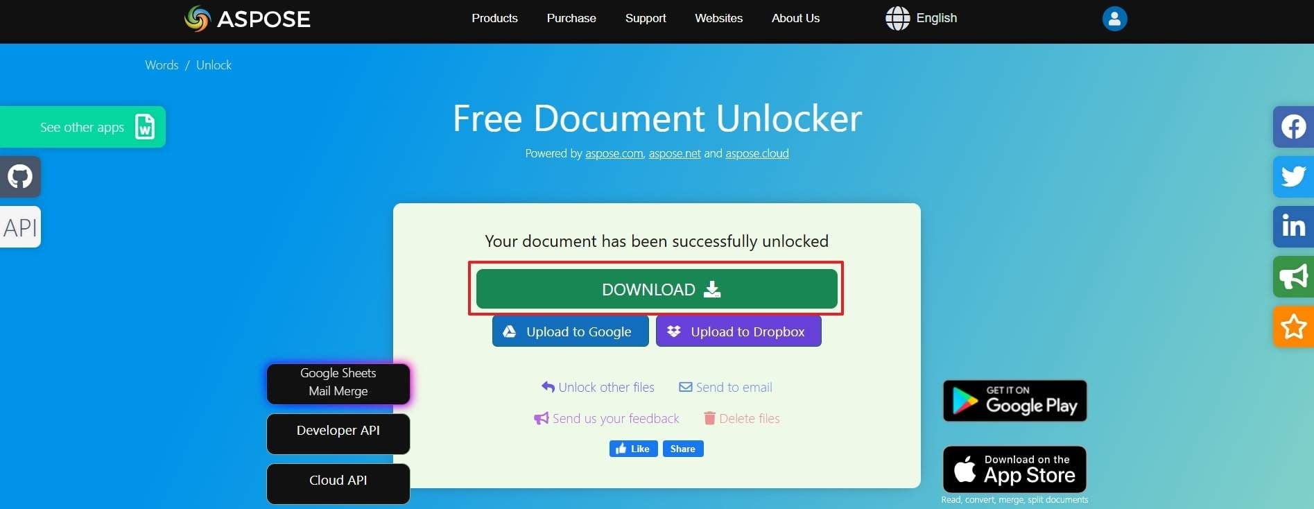 download unlocked file