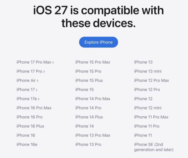 check the ios 26 compatible devices