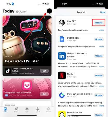 update apps for compatibility