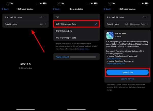update ios 26 official version