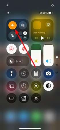 turn on airplane mode