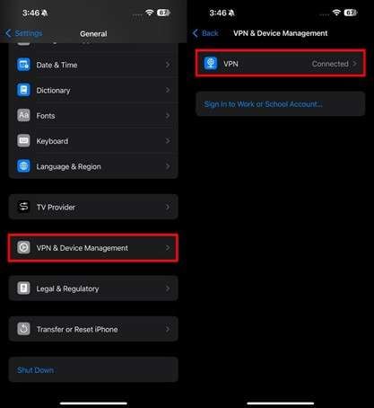 access vpn settings