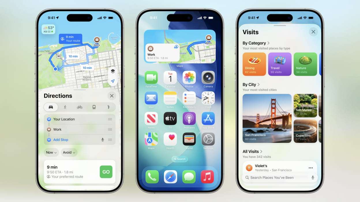 maps and navigation ios26