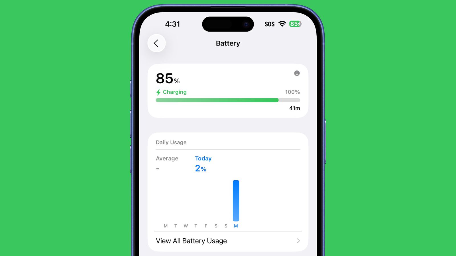 estimated charge time ios26