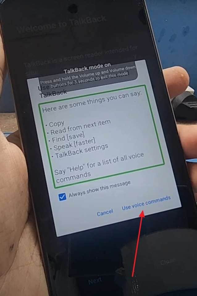 tap use voice commands