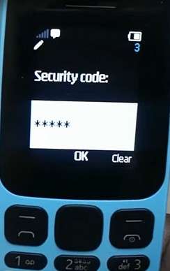 provide security code to continue