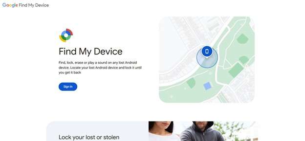 sign in find my device