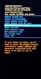 choose wipe factory reset 
