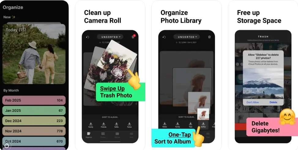 slidebox photo cleaner app