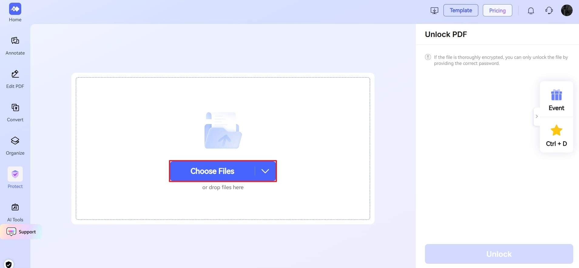 choose file for hipdf