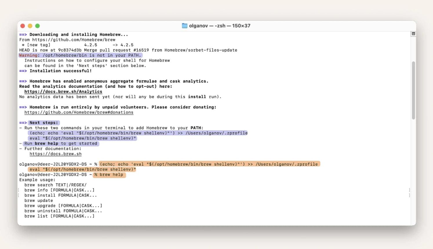 resolve warning in terminal