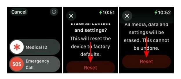 reset apple watch without passcode and iphone