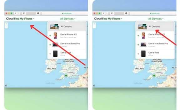 icloud find all devices