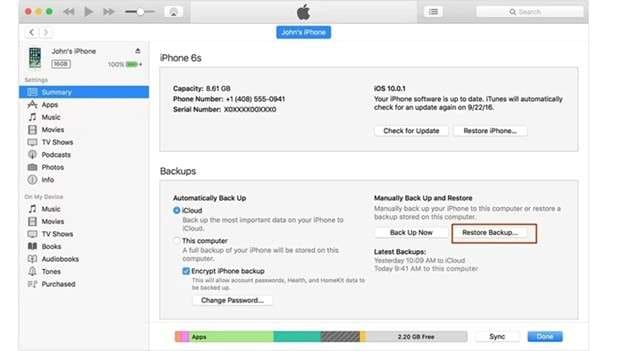 reset ipad without passcode restore backup