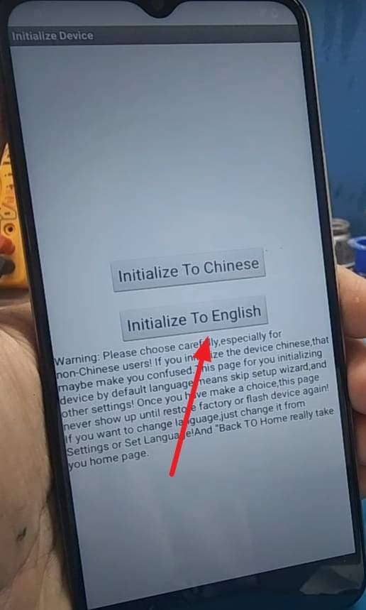 get initialize to english option