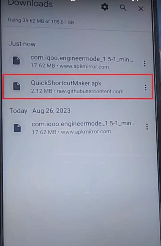 install quickshortmaker apk