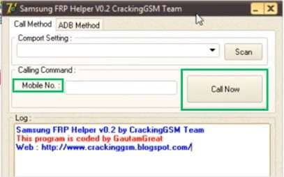 enter number and click call now