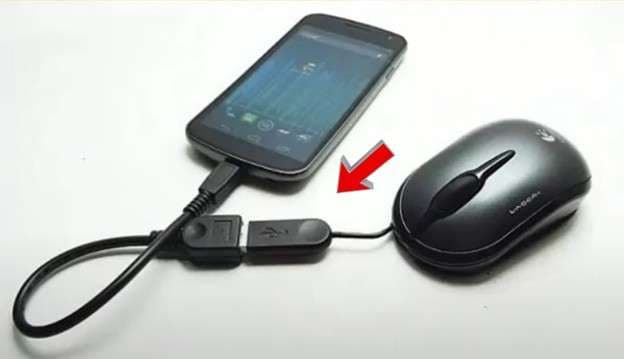 using a usb otg adapter 