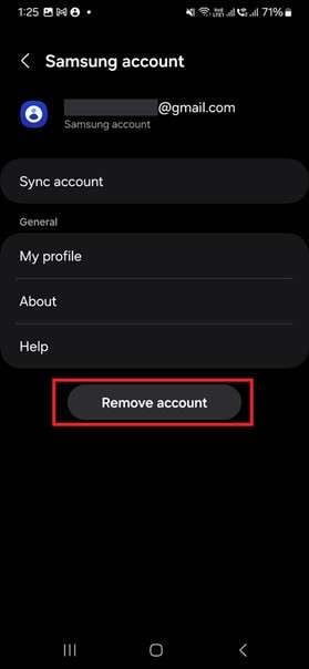 tap remove account