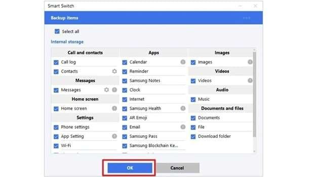 backup and transfer files 