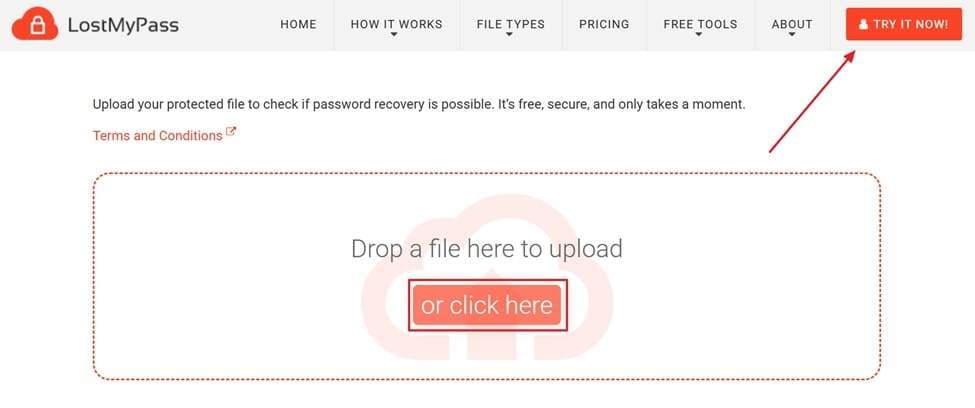 upload file at losmypass online