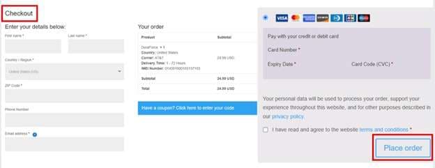 click on the place order button 