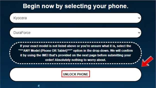 click on the unlock phone button 
