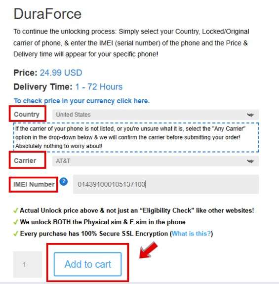 click on the add to cart button  