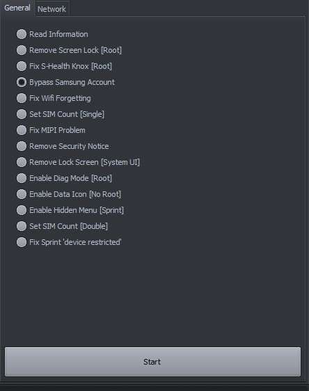 choose the bypass samsung account option