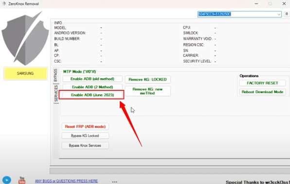 select enable adb (june 2023)