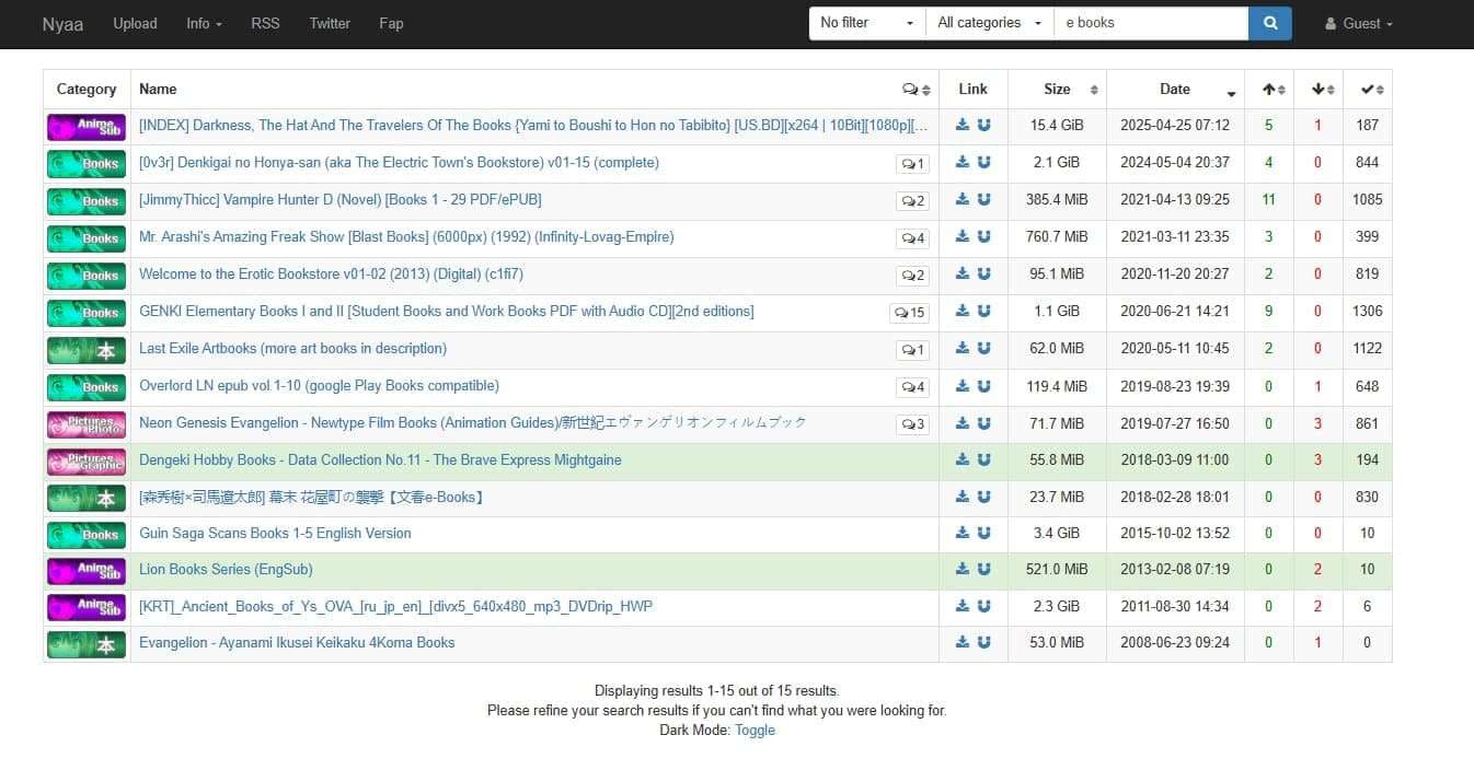 nyaa torrent site