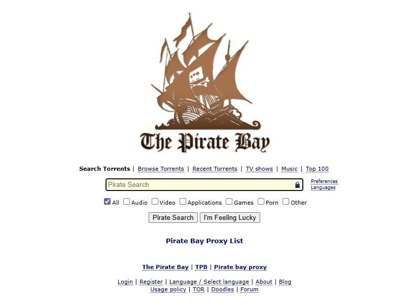 the pirate bay