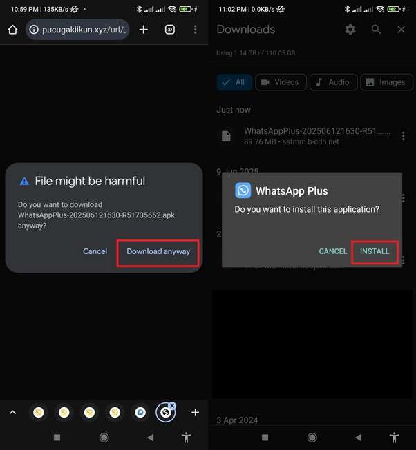 install blue whatsapp