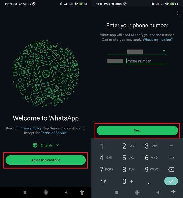 active blue whatsapp