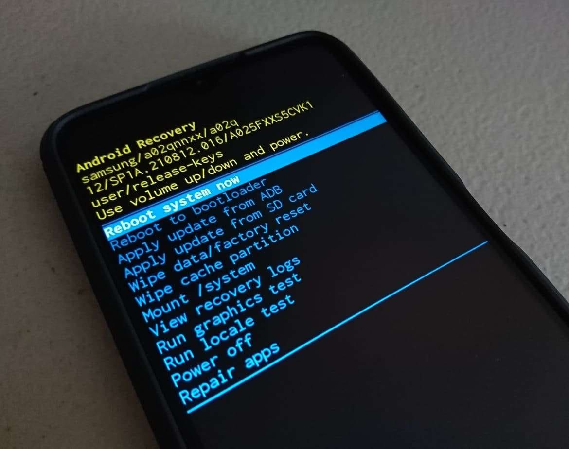 pick reboot system now option