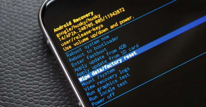 wipe data factory reset option