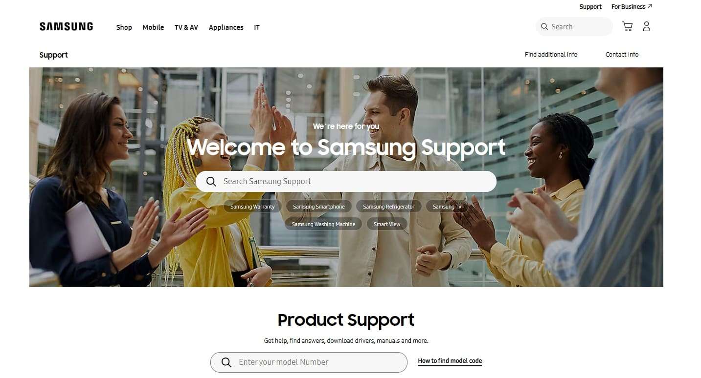 contact samsung help centre online