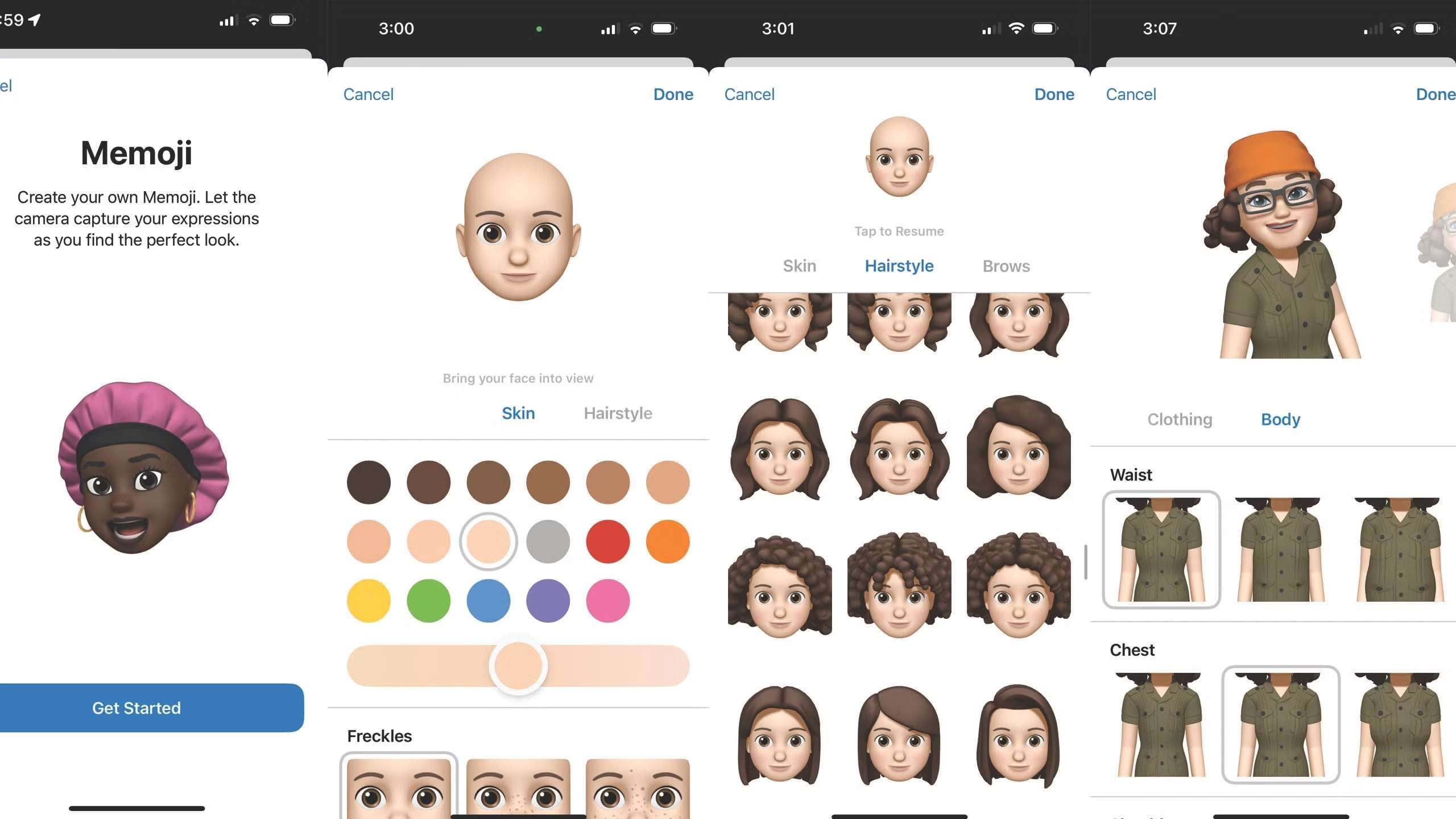 how to create an avatar on iphone