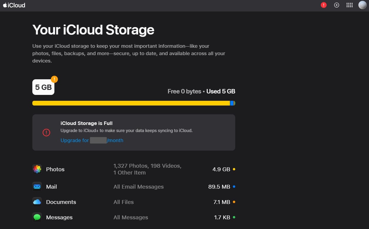 observe data in your icloud