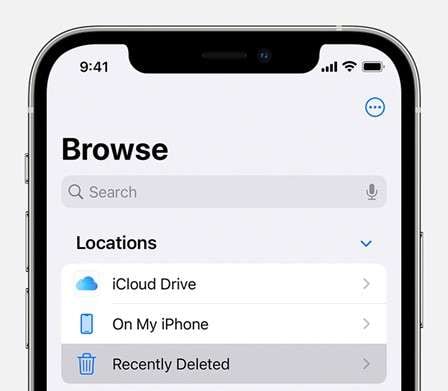 recently deleted option