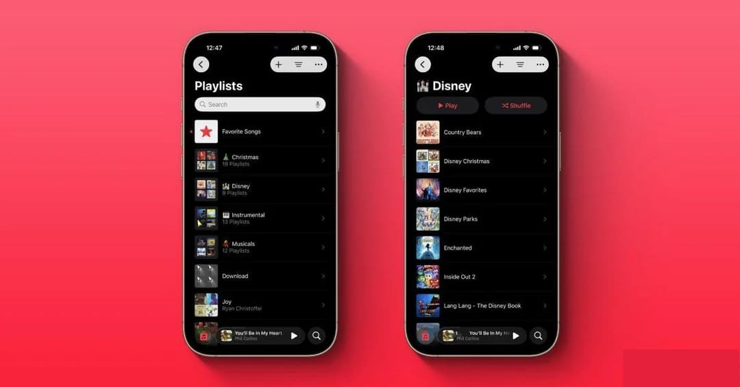 folder creation apple music ios26 